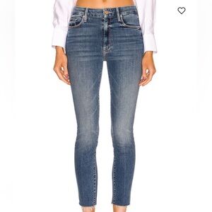 Mother High Waisted Looker Ankle Fray